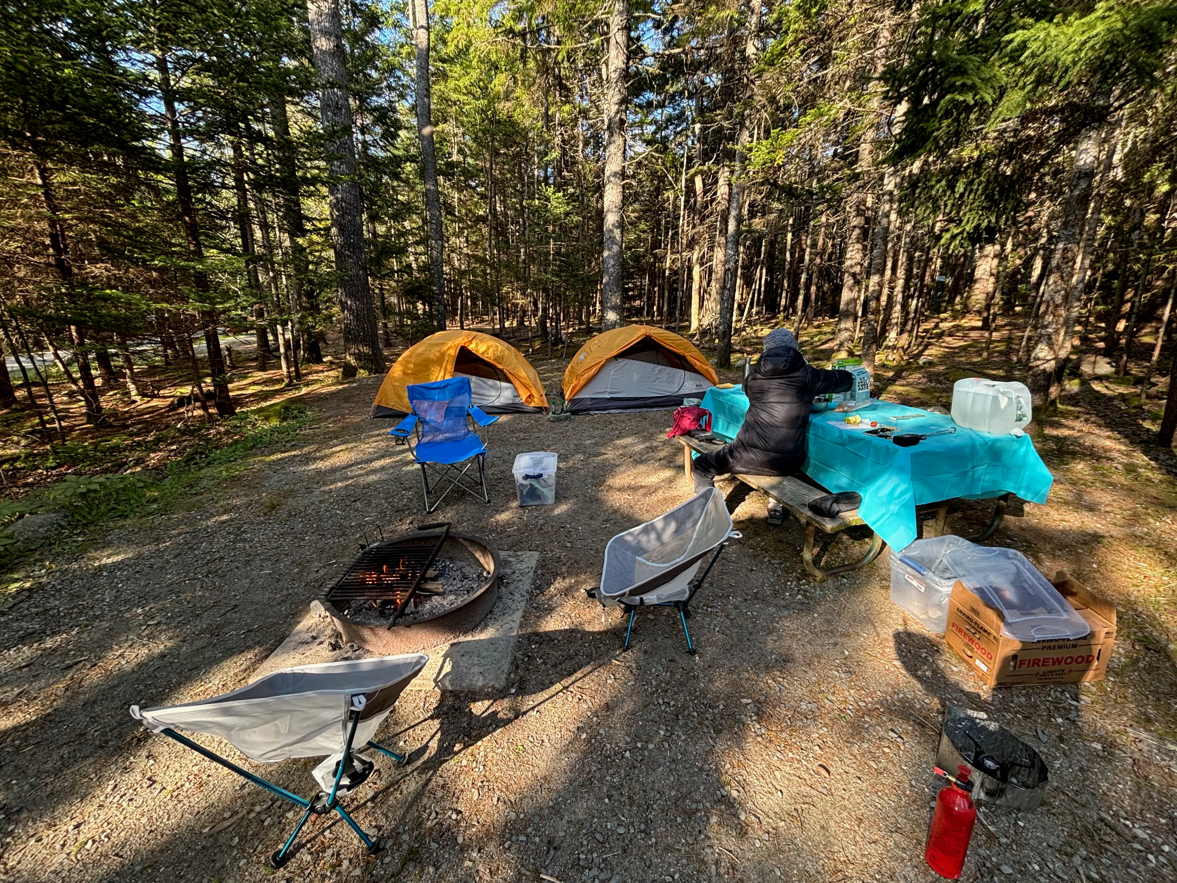 A photo of our campsite