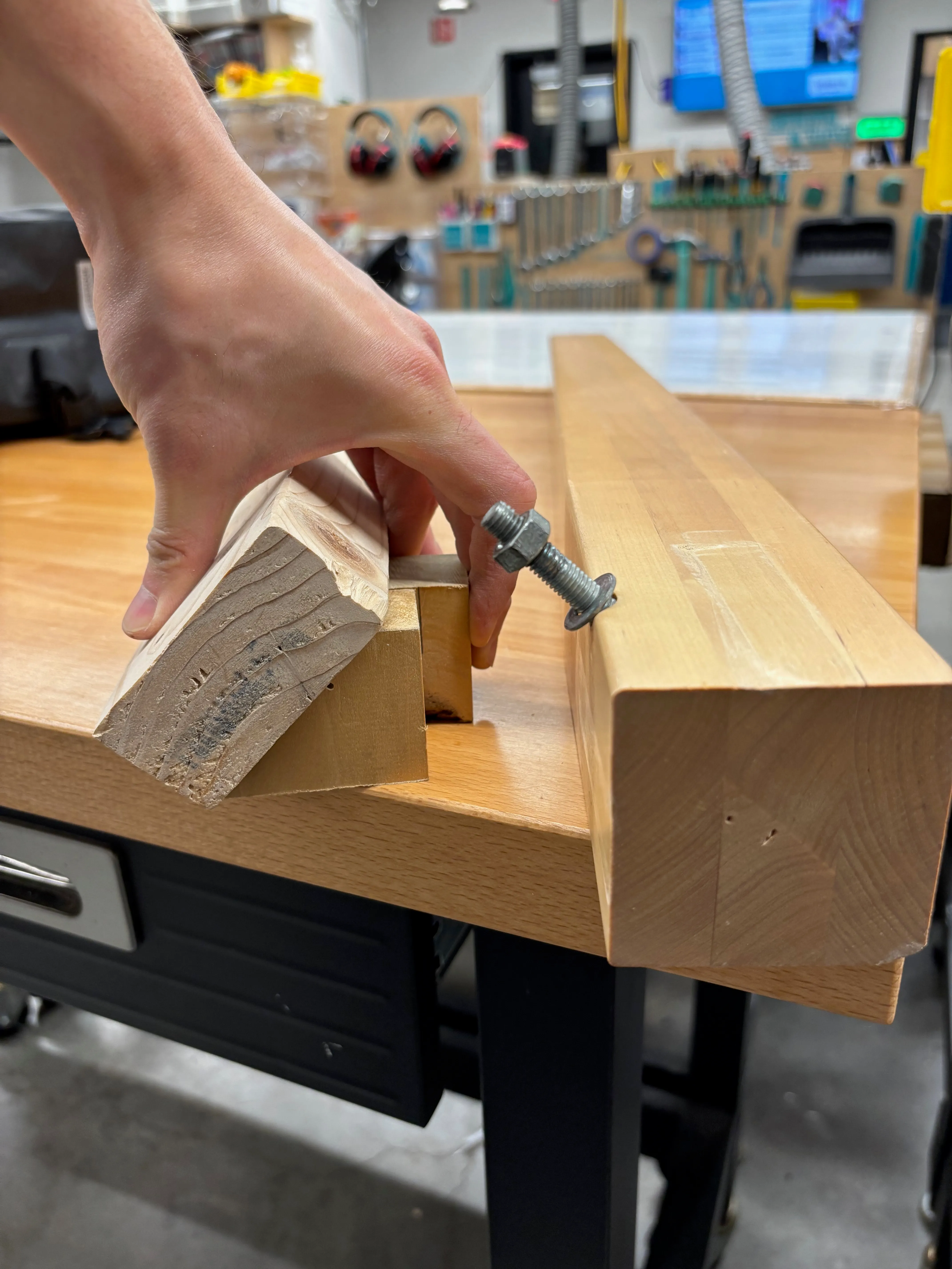 New leg and original leg side by side