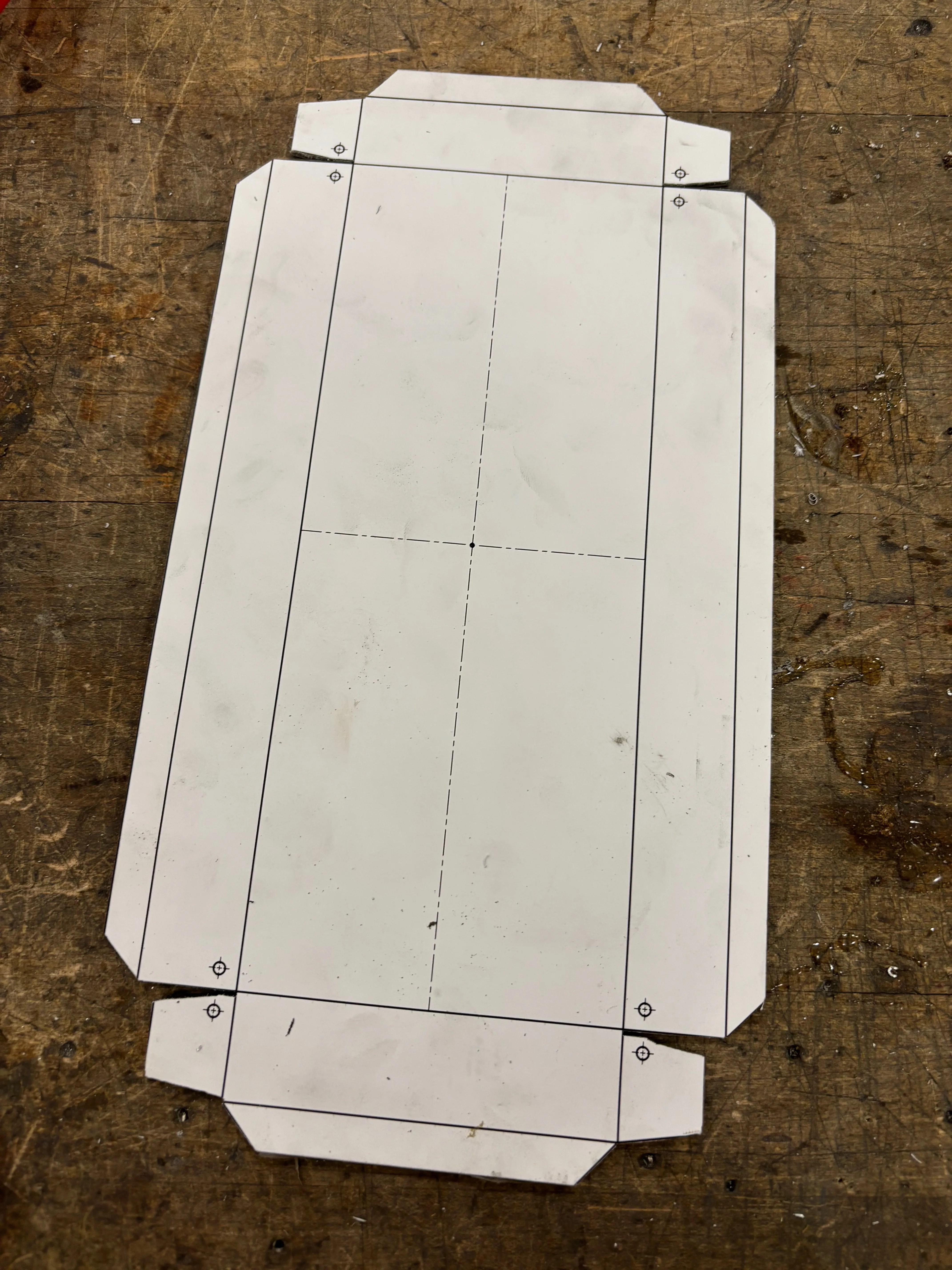 Fully cut out aluminum blank (front)